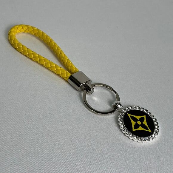 Louis Vuitton multicolor Murakami canvas Braided leather keychain Charm Yellow - Picture 2 of 4
